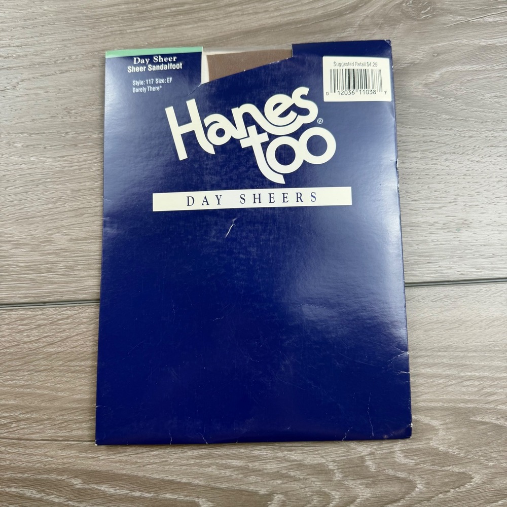 Hanes Too Women Day Sheer Sandalfoot Pantyhose Barely There EF